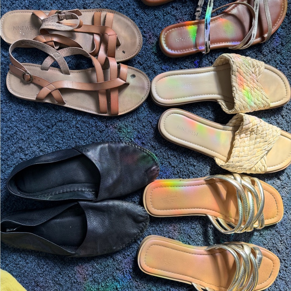 all sandals are $10 each. each dress/shirt is$15 m/l